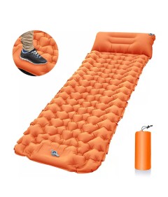 220cm x 75cm 4 Season Cotton Sleeping Bag and 190cm x 60cm Foot Operated TPU Self Inflatable Air Sleeping Pad Bundle