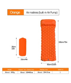 220cm x 75cm 4 Season Cotton Sleeping Bag and 190cm x 60cm Foot Operated TPU Self Inflatable Air Sleeping Pad Bundle