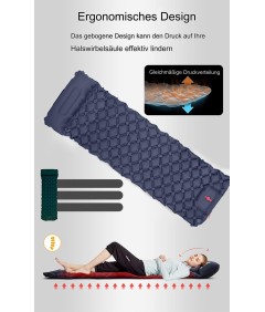 Foot-operated TPU Self Inflatable Air Camping Sleeping Pad