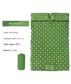 Foot-operated TPU Double Self Inflatable Air Camping Sleeping Pad