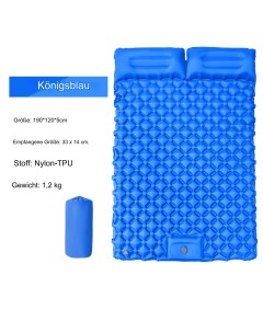 Foot-operated TPU Double Self Inflatable Air Camping Sleeping Pad