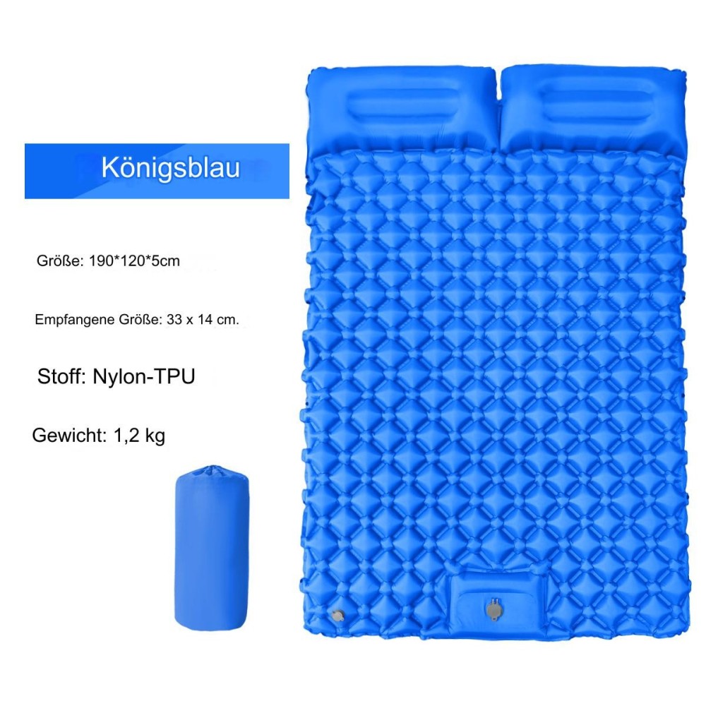 Foot-operated TPU Double Self Inflatable Air Camping Sleeping Pad