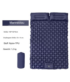 Foot-operated TPU Double Self Inflatable Air Camping Sleeping Pad