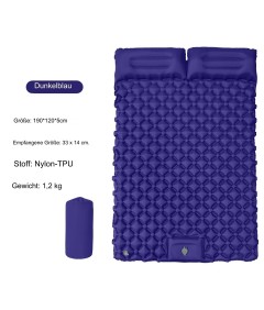 Foot-operated TPU Double Self Inflatable Air Camping Sleeping Pad