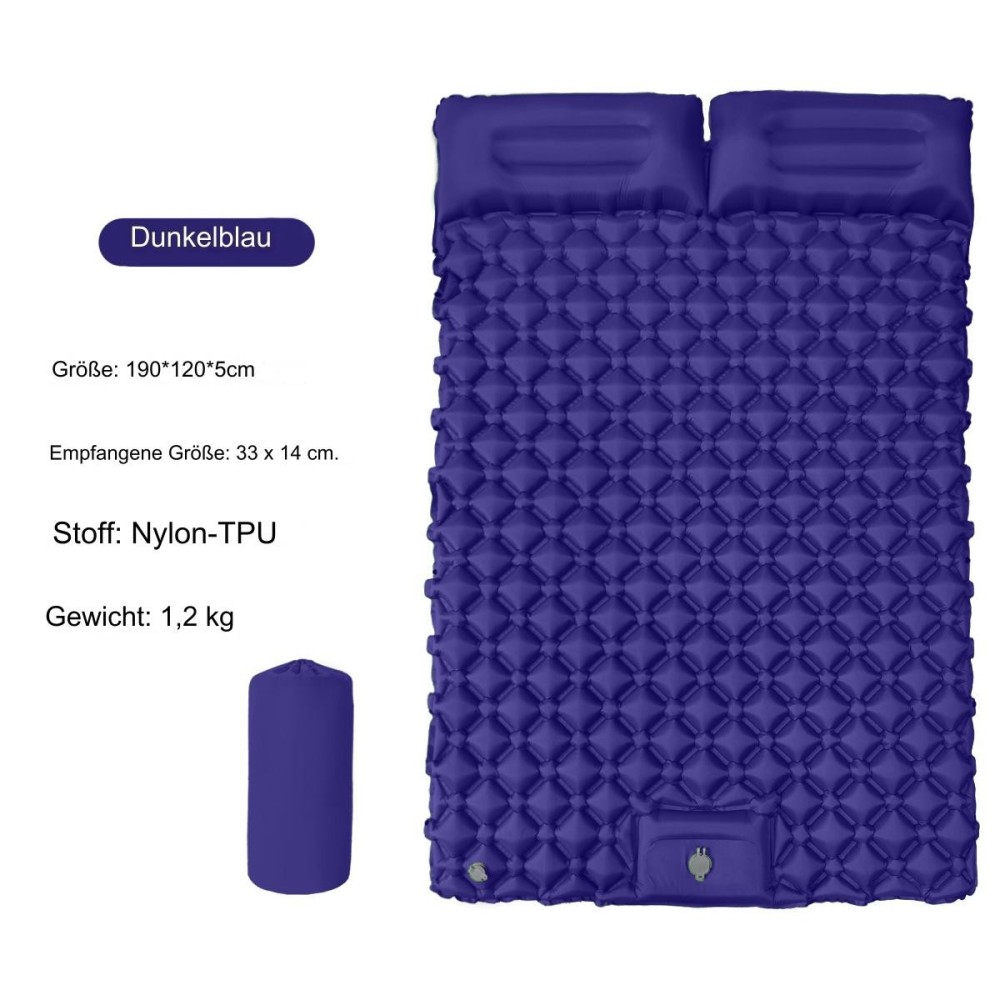 Foot-operated TPU Double Self Inflatable Air Camping Sleeping Pad