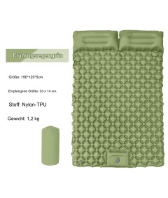 Foot-operated TPU Double Self Inflatable Air Camping Sleeping Pad