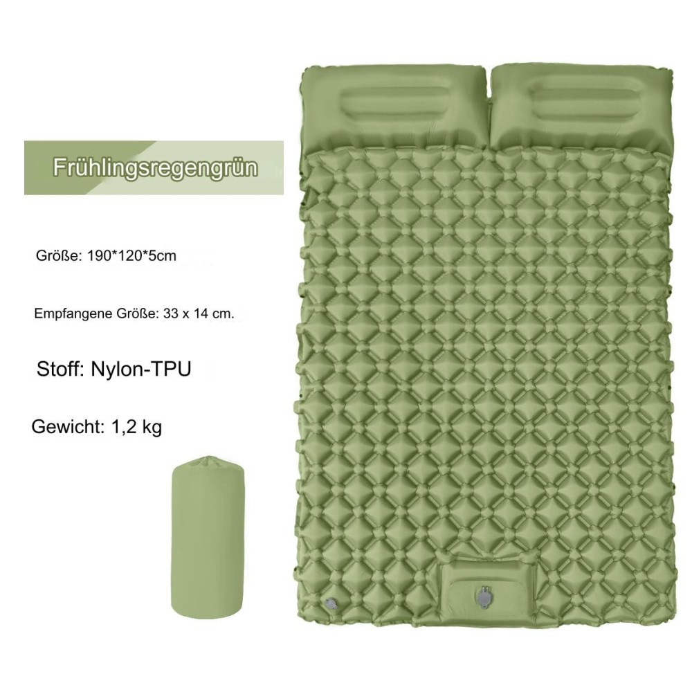 Foot-operated TPU Double Self Inflatable Air Camping Sleeping Pad