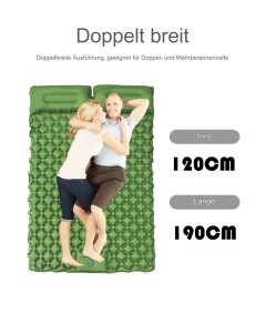 Foot-operated TPU Double Self Inflatable Air Camping Sleeping Pad