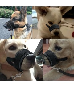 Adjustable Loop Nylon Fabric Dog Muzzle Anti-Biting Anti-Barking Anti-Chewing for Puppy to Medium Large Dog Training