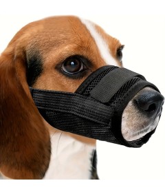 Adjustable Loop Mesh Fabric Dog Muzzle Anti-Biting Anti-Barking Anti-Chewing for Puppy to Medium Large Dog Training