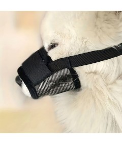 Adjustable Loop Mesh Fabric Dog Muzzle Anti-Biting Anti-Barking Anti-Chewing for Puppy to Medium Large Dog Training