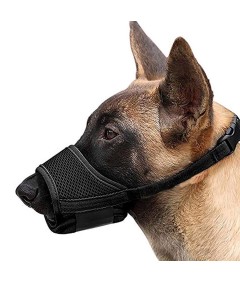 Adjustable Loop Mesh Fabric Dog Muzzle Anti-Biting Anti-Barking Anti-Chewing for Puppy to Medium Large Dog Training