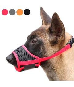 Adjustable Loop Mesh Fabric Dog Muzzle Anti-Biting Anti-Barking Anti-Chewing for Puppy to Medium Large Dog Training