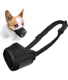 Adjustable Loop Mesh Fabric Dog Muzzle Anti-Biting Anti-Barking Anti-Chewing for Puppy to Medium Large Dog Training