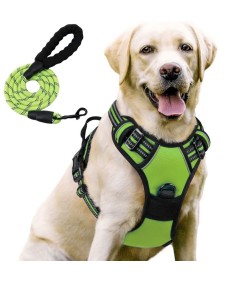 Night Reflective No-Pull Dog Harness with Handle and Slip Leads for Puppy to Medium Large Dog Training