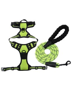 Night Reflective No-Pull Dog Harness with Handle and Slip Leads for Puppy to Medium Large Dog Training