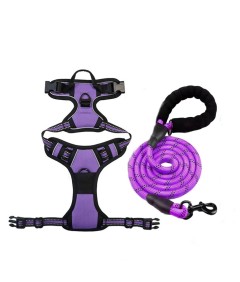 Night Reflective No-Pull Dog Harness with Handle and Slip Leads for Puppy to Medium Large Dog Training