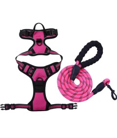 Night Reflective No-Pull Dog Harness with Handle and Slip Leads for Puppy to Medium Large Dog Training