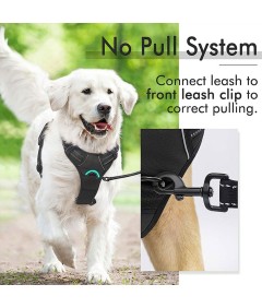 Night Reflective No-Pull Dog Harness with Handle and Slip Leads for Puppy to Medium Large Dog Training