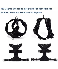 Night Reflective No-Pull Dog Harness with Handle and Slip Leads for Puppy to Medium Large Dog Training