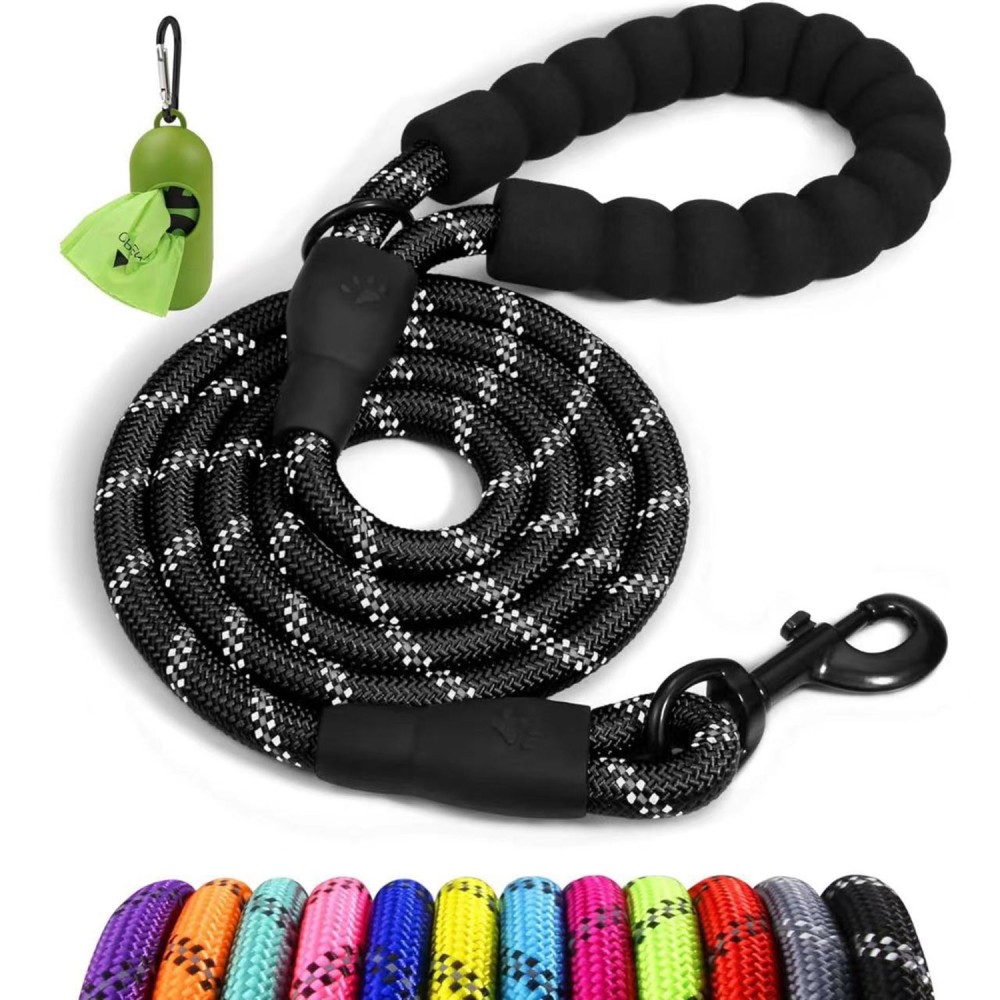 Night Reflective Slip Leads for Dogs 1.2-3 Meter Dog Leash with Padded Handle Strong Rope No Pull Pet Training Leash