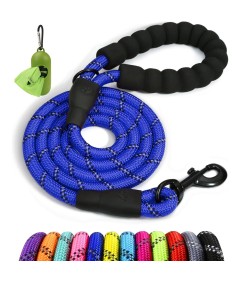 Night Reflective Slip Leads for Dogs 1.2-3 Meter Dog Leash with Padded Handle Strong Rope No Pull Pet Training Leash