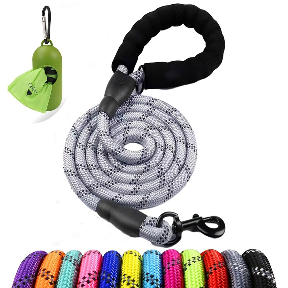 Night Reflective Slip Leads for Dogs 1.2-3 Meter Dog Leash with Padded Handle Strong Rope No Pull Pet Training Leash