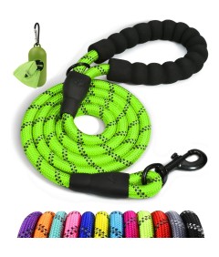 Night Reflective Slip Leads for Dogs 1.2-3 Meter Dog Leash with Padded Handle Strong Rope No Pull Pet Training Leash