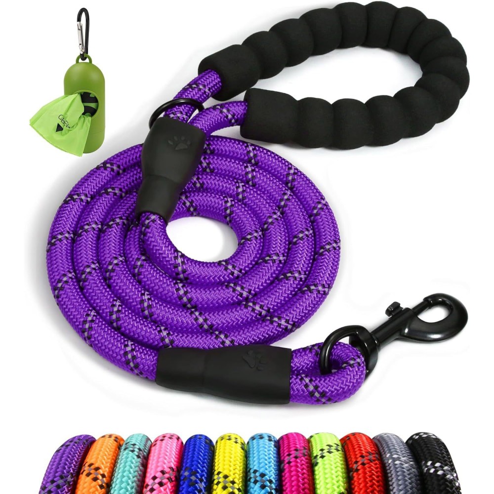 Night Reflective Slip Leads for Dogs 1.2-3 Meter Dog Leash with Padded Handle Strong Rope No Pull Pet Training Leash