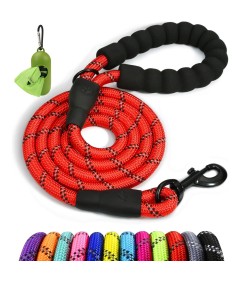 Night Reflective Slip Leads for Dogs 1.2-3 Meter Dog Leash with Padded Handle Strong Rope No Pull Pet Training Leash