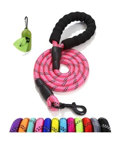 Night Reflective Slip Leads for Dogs 1.2-3 Meter Dog Leash with Padded Handle Strong Rope No Pull Pet Training Leash