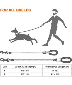 Night Reflective Slip Leads for Dogs 1.2-3 Meter Dog Leash with Padded Handle Strong Rope No Pull Pet Training Leash