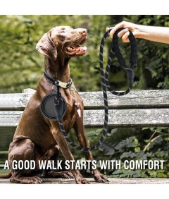 Night Reflective Slip Leads for Dogs 1.2-3 Meter Dog Leash with Padded Handle Strong Rope No Pull Pet Training Leash