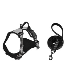 Night Reflective No-Pull Dog Harness with Handle and Slip Leads for Puppy to Medium Large Dog Training