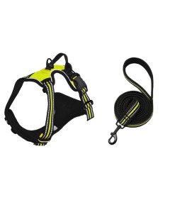 Night Reflective No-Pull Dog Harness with Handle and Slip Leads for Puppy to Medium Large Dog Training