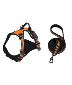 Night Reflective No-Pull Dog Harness with Handle and Slip Leads for Puppy to Medium Large Dog Training