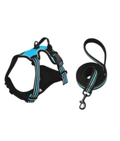 Night Reflective No-Pull Dog Harness with Handle and Slip Leads for Puppy to Medium Large Dog Training