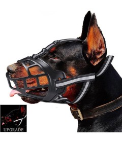 Night Reflective Soft Plastic Basket Dog Muzzle Anti-Biting Anti-Barking Anti-Chewing for Puppy to Medium Large Dogs Training