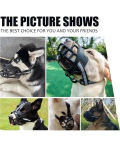 Night Reflective Soft Plastic Basket Dog Muzzle Anti-Biting Anti-Barking Anti-Chewing for Puppy to Medium Large Dogs Training