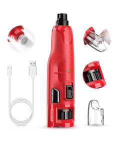 6 Speed Electric Nail Clipper Trimmer with LED Lights and Dust Cover for Dog Cat Pet