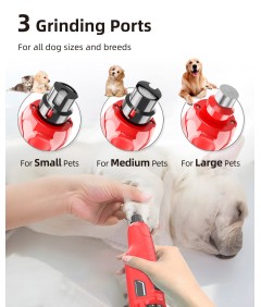 6 Speed Electric Nail Clipper Trimmer with LED Lights and Dust Cover for Dog Cat Pet