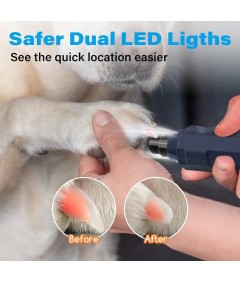 6 Speed Electric Nail Clipper Trimmer with LED Lights for Dog Cat Pet