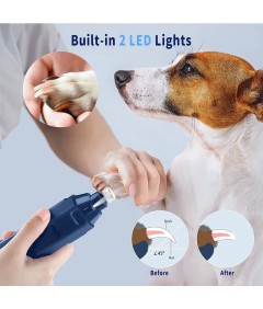 6 Speed Electric Nail Clipper Trimmer with LED Lights for Dog Cat Pet