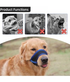 Soft Head Collar Adjustable Breathable Safety Dog Muzzles Anti-Biting Anti-Barking Anti-Chewing for Puppy to Medium Large Dog