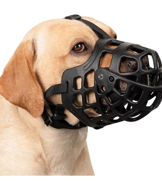 Soft Silicone Adjustable Dog Basket Muzzle with Removable Cover Anti-Biting Anti-Barking for Puppy to Medium Large Dog Training