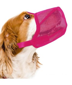 Adjustable Soft Mesh Nylon Dog Muzzle for Scavenging Biting Licking and Chewing for Small Medium Large Dogs Training