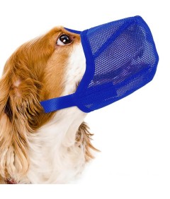 Adjustable Soft Mesh Nylon Dog Muzzle for Scavenging Biting Licking and Chewing for Small Medium Large Dogs Training