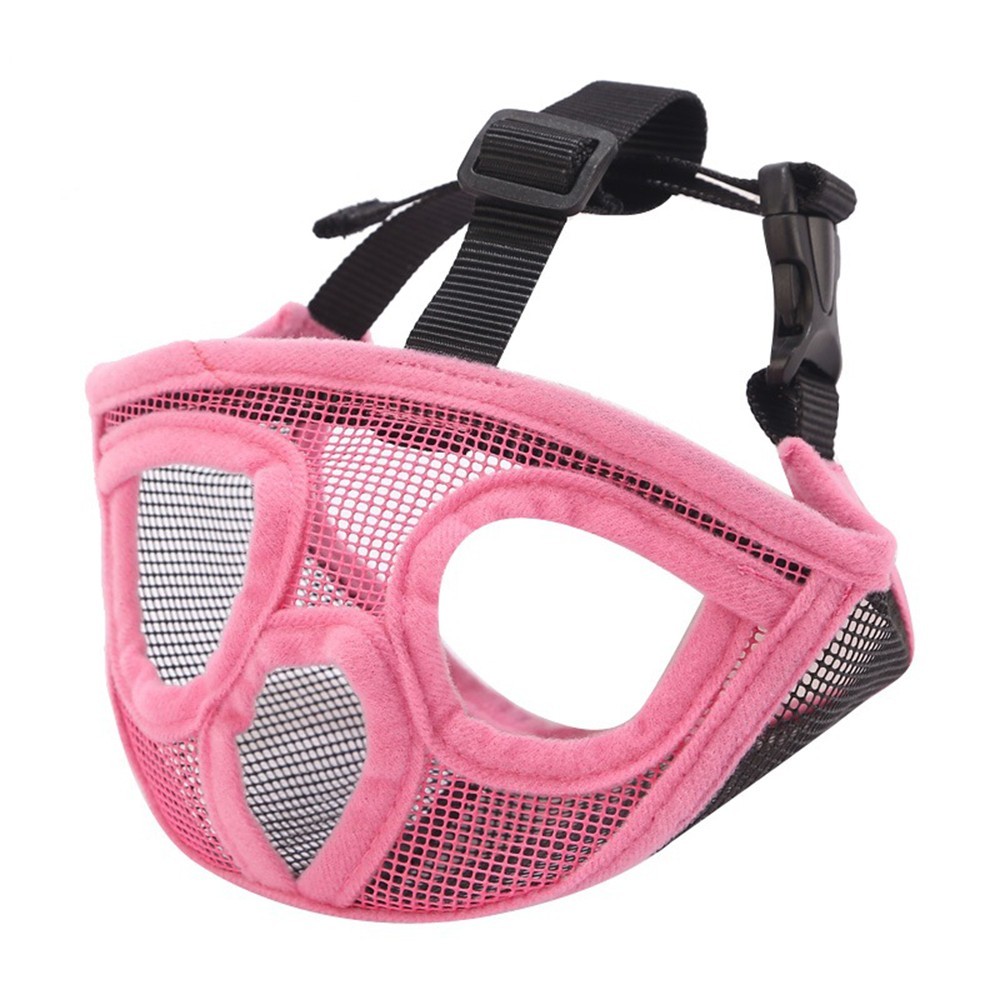 Adjustable Short Snout Breathable Mesh Dog Muzzle for British French Bulldog Shih Tzu Pug to Prevent Biting Barking Chewing