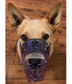 Custom Handmade Clear Food Grade 3mm Vinyl PVC Dog Muzzle for Medium to Extra Large Dog