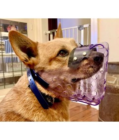 Custom Handmade Clear Food Grade 3mm Vinyl PVC Dog Muzzle for Medium to Extra Large Dog